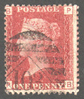 Great Britain Scott 33 Used Plate 122 - PB - Click Image to Close